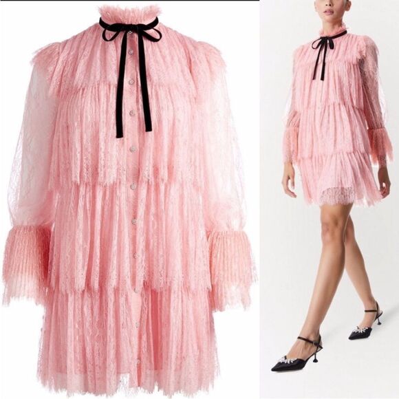 Alice + Olivia Dresses & Skirts - NWT Alice and Olivia Joanie Tiered Ruffle Dress Sz. 0